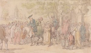 De Vicar van Wakefield - Het Vertrek uit Wakefield door Thomas Rowlandson